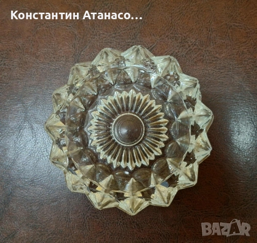 Vintage стъклен пепелник , снимка 3 - Антикварни и старинни предмети - 51812071