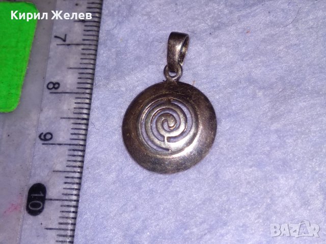 КРАСИВО АЖУРНО СРЕБЪРНО АРТ МЕДАЛЬОНЧЕ СРЕБРО 925 ПЕНДАНТ ВИСУЛКА 38426, снимка 6 - Колиета, медальони, синджири - 41336894