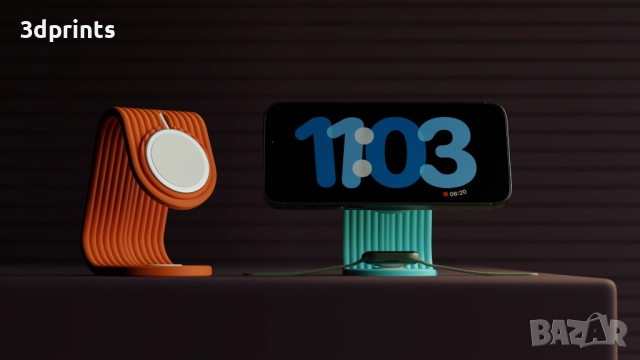 Стойка за зареждане на iPhone и Apple Watch, снимка 4 - Аксесоари за Apple - 52227400