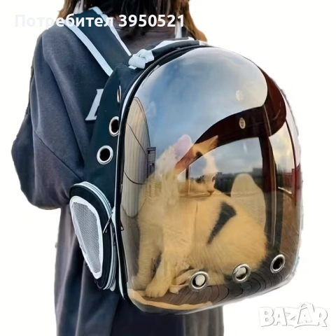 Прозрачна раница за пренасяне на котка, малко куче с отвори за дишане