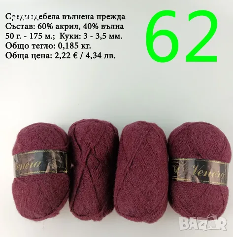 Евтини прежди в малки количества - нови и остатъци, снимка 8 - Други - 52029828