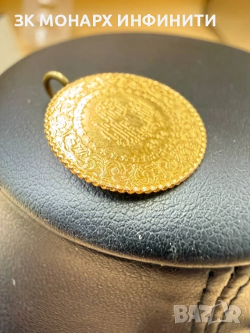 Златна монета 25 Куруша Ататюрк (2014г)  /917/, снимка 4 - Колиета, медальони, синджири - 53841328