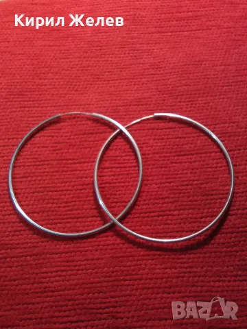 КЛАСИЧЕСКИ СРЕБЪРНИ ОБЕЦИ Тип ОБРЪЧ СРЕБРО 925 ФИНА РЪЧНА ИЗРАБОТКА 33209, снимка 11 - Обеци - 46292866