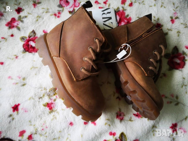 Zara Нови Боти естествена кожа р-р 25, снимка 7 - Детски боти и ботуши - 52003607