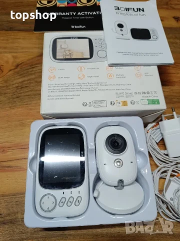 BOIFUN VB603 безжичен бебефон 3,2" HD екран, VOX режим, нощно виждане, двупосочен разговор, песни..., снимка 6 - Бебефони - 50555711