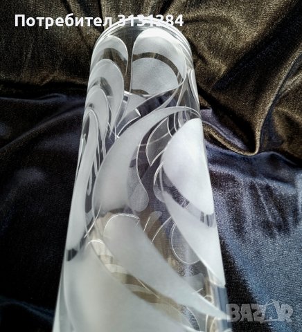 Rosenthal Studio Line авторска кристална ваза Bjorn Wiinbаlad с подпис 24 см, снимка 4 - Вази - 41167638