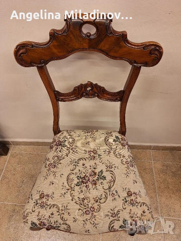 Антични Викториански столове к - т 4 броя, снимка 6 - Столове - 53773097