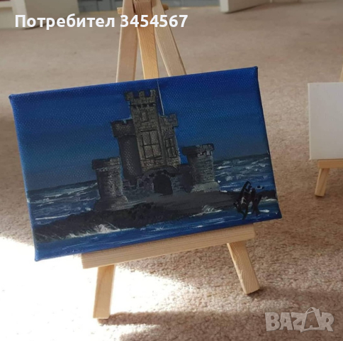 Мини картина на платно+статив, снимка 2 - Декорация за дома - 44642108