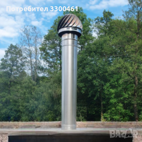 Въртяща Шапка За Комин Вентилационна Инокс Метална Chimney Cowl Spinner 80-350мм, снимка 6 - Железария - 43211915