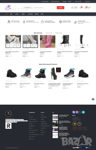 Готов Онлайн Магазин за обувки, снимка 2 - Изработка и миграция на сайт - 52244909