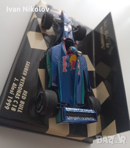 1/43 Red Bull Sauber Petronas C18 – Jean Alesi(1999) с автограф на Алези, снимка 6 - Фен артикули - 41462857