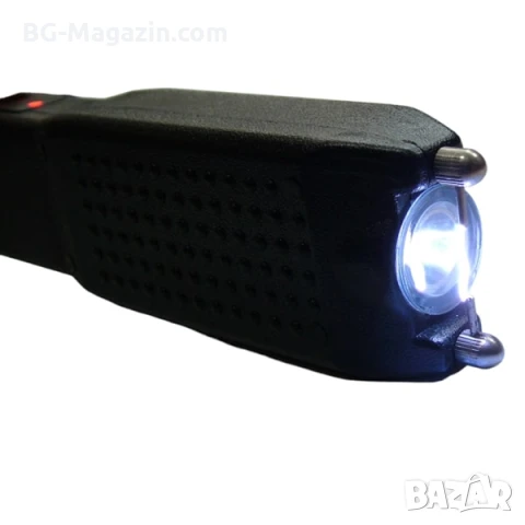 Мощен акумулаторен електрошк с фенер кучегон със звукова аларма палка за самозащита кучета охрана, снимка 11 - Оборудване и аксесоари за оръжия - 51014752