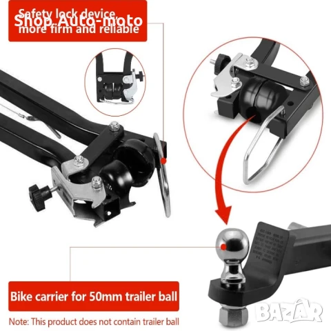 Багажник стойка за велосипеди Automat, Стойка за теглич за кола, За два или три велосипеда, снимка 5 - Аксесоари и консумативи - 23988096