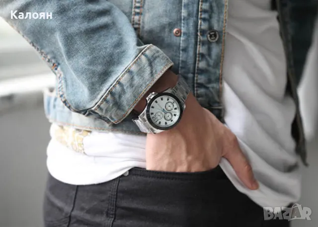 Мъжки часовник SKONE 7063 с 3 декоративни стрелки и метална верижка, снимка 7 - Мъжки - 49688519