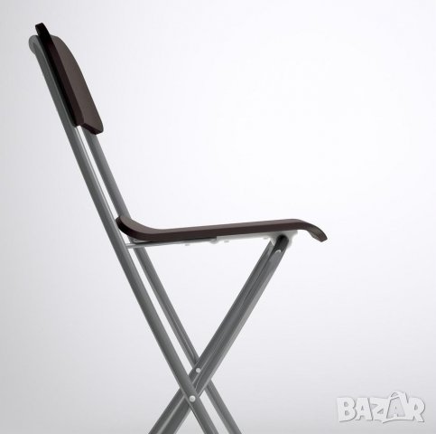 Стилен Бар стол сгъваем хром/дърво НОВИ-Цена до изчепване, снимка 8 - Столове - 39597860