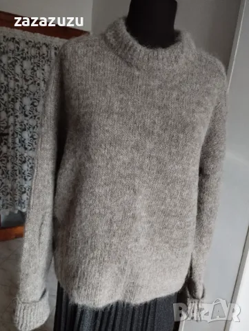 H&M алпака и вълна дамски сив пуловер, снимка 2 - Пуловери - 47472569