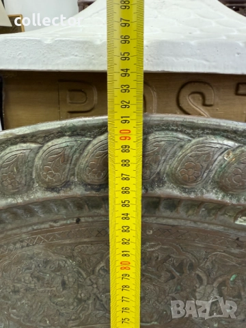 Огромна медна персийска / османска синия 19в. №7669, снимка 13 - Антикварни и старинни предмети - 52582352