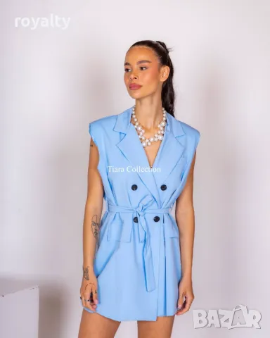 Дамска рокля тип сако Два цвята , снимка 2 - Рокли - 49292948