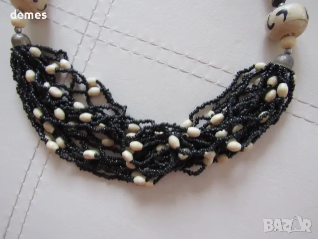 Традиционен индийско гердан-комбинация от пясъчна мъниста, снимка 3 - Колиета, медальони, синджири - 48350286