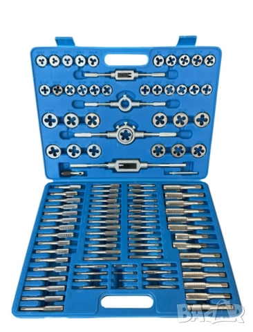 Комплект метчици и плашки - 110 части в куфар Kraft royal, снимка 3 - Аксесоари и консумативи - 51497476