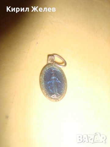 МИНИАТЮРНА СТАРА КАТОЛИЧЕСКА ДВУСТРАННА ИКОНА ЕМАЙЛИРАНА РЯДКА 24810, снимка 3 - Антикварни и старинни предмети - 34528736