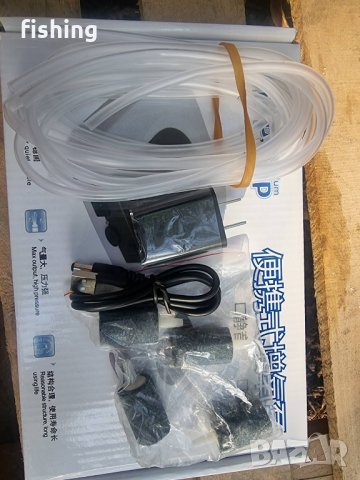 Промо Помпа за Жива Стръв с Зарядна батерия - Ултра безшумна 4 изхода 30часа, снимка 8 - Екипировка - 39646142