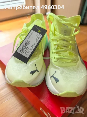 ЧИСТО НОВИ Маратонки с карбонова пластина PUMA Deviate Nitro Elite – размер 37 (23 см), снимка 4 - Маратонки - 56232581