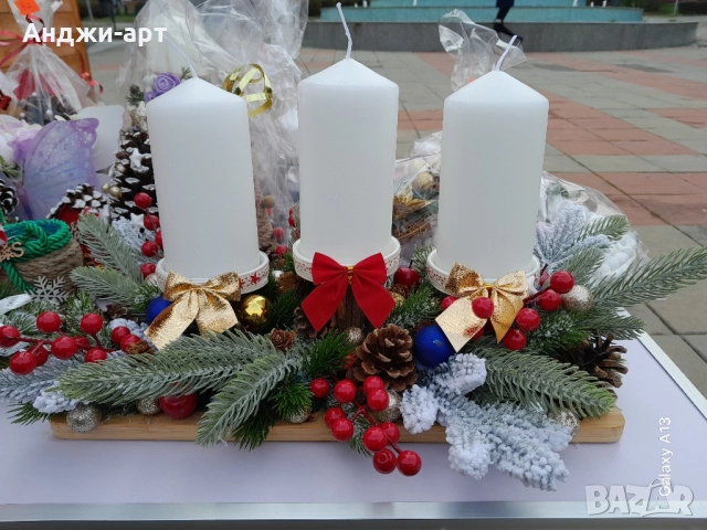 Коледни декорации ръчно изработени , снимка 3 - Декорация за дома - 52004746