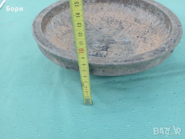 Стара глинена/керамична паница, снимка 6 - Декорация за дома - 35830084