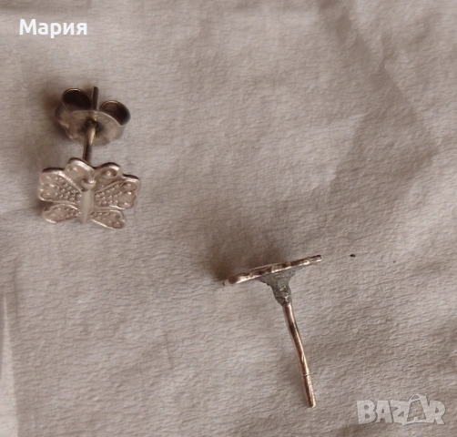 Сребърни обеци, снимка 5 - Обеци - 53857017