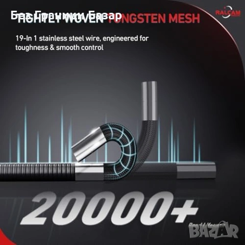 Нов Бороскоп камера 5" IPS 8x Zoom 4400mAh 210° за двигател инспекция, снимка 5 - Друга електроника - 53824771