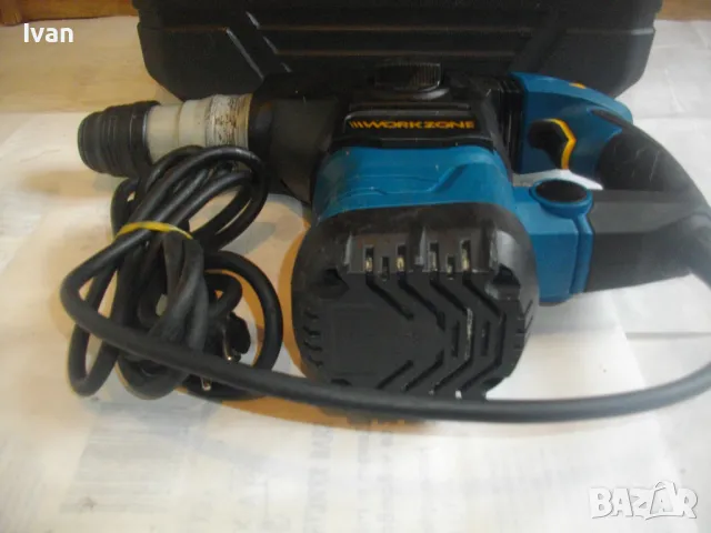 WORKZONE 2018г. 1500W 5J ЕЛЕКТРИЧЕСКИ ПЕРФОРАТОР КЪРТАЧ 4 ПОЗИЦИОНЕН ОТЛИЧЕН В КУФАР, снимка 11 - Перфоратори - 48268746