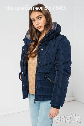 Tom Tailor Олекотено късо зимно яке с капитониран дизайн, снимка 1