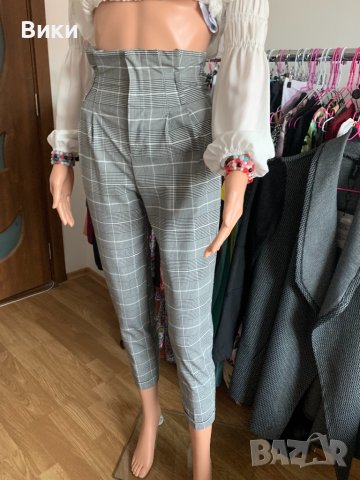 Елегантен панталон с висока талия, снимка 4 - Панталони - 40679016