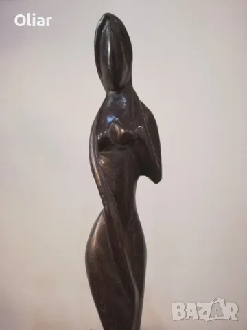 Много елегантна, фина и красива статуетка на жена. Дърво., снимка 7 - Статуетки - 48106380