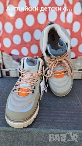 Английски детски кец/боти-Zara, снимка 4 - Детски боти и ботуши - 48771596