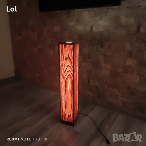 Дървена лампа, снимка 3 - Декорация за дома - 53787296