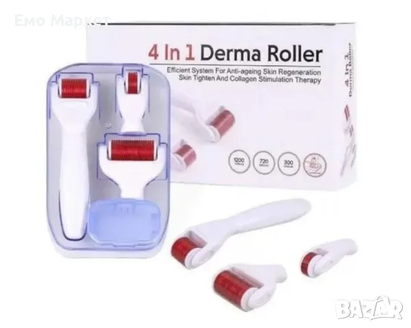 Масажор за лице, 4 в 1 с три ролки за масаж, снимка 5 - Масажори - 49044247