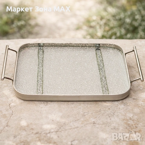 Сребърен поднос с елегантен дизайн за впечатляващо поднасяне, снимка 2 - Аксесоари за кухня - 53135510