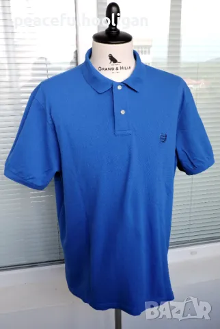 Chaps By Ralph Lauren - страхотна мъжка синя тениска с яка размер XL