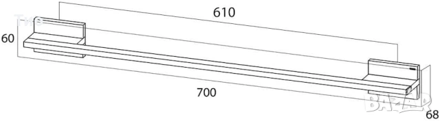 Закачалка за хавлия/кърпи за баня Tiger Safira, снимка 4 - Закачалки - 53715717