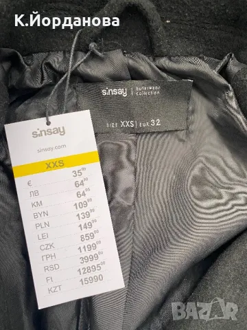 Дамско черно палто, снимка 3 - Палта, манта - 49177434