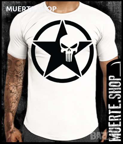 Тениска с щампа PUNISHER BLACK STAR