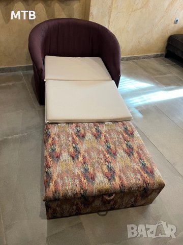 Разтегателен фотьойл , снимка 4 - Дивани и мека мебел - 44026943