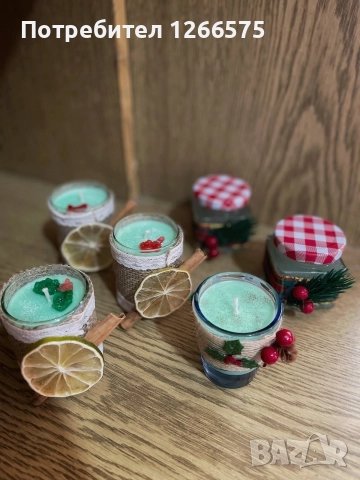 Ръчно изработени Коледни свещи, снимка 3 - Декорация за дома - 52734688