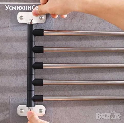 Самозалепваща се закачалка с пет рамена / Без Пробиване , снимка 3 - Други стоки за дома - 41293204
