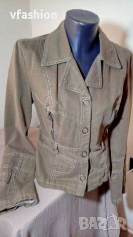Дамско сако от плътен памучен плат, наподобяващ дънков, снимка 2 - Сака - 36287555