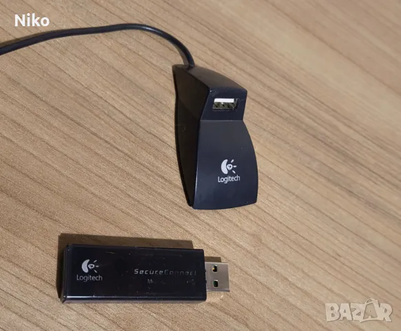 Безжичен приемник Logitech Secure connect, снимка 2 - Клавиатури и мишки - 48291530