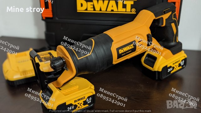 Акумулаторен Саблен Трион DeWALT 24V 6Ah Прав Трион Девалт TSTAK куфар, снимка 2 - Други инструменти - 39771199
