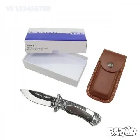 Нож,сгъваем 127х227+ кожен калъф - Columbia A3191, снимка 4 - Ножове - 52777335